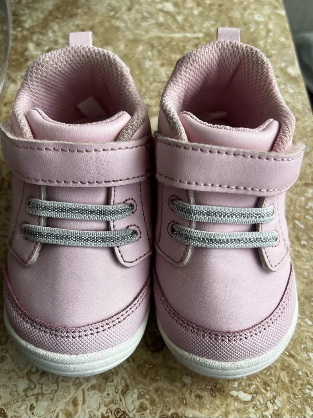 Pink Floral Velcro Sneakers